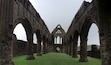 Sweetheart Abbey. Founded by the widow of King John Bailliol.