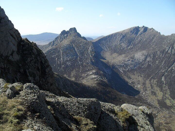 Up Goatfell (874m) on the Isle of Arran, aka ‘Scotland in miniature’. Perfect hill climbing weather with a clear peak. 

#Mountains photo challenge
