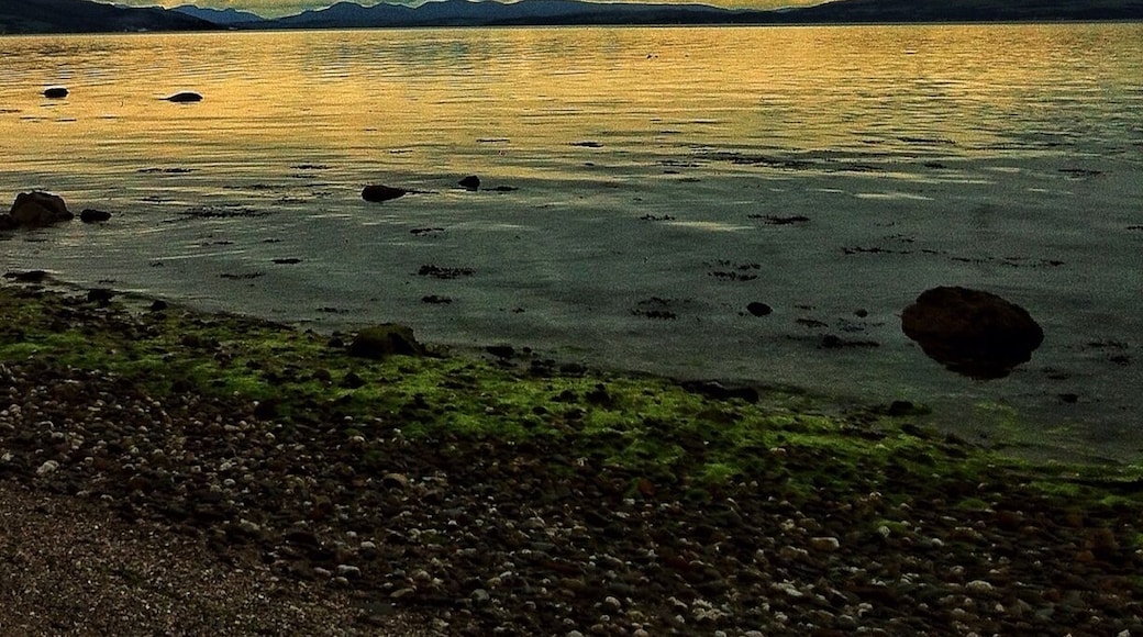 Sun beginning to go down,viewed from Isle of Bute,west coast of Scotland. #scotland #isleofbute #beach #sea #sun