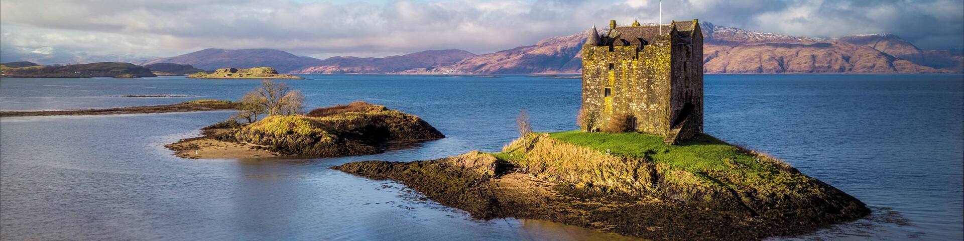Let's go back to one of my favourite Scottish castles. Here is a photo of the Castle Stalker from the West Coast of Scotland captured with my drone. I cannot wait to return here for a sunset or sunrise.