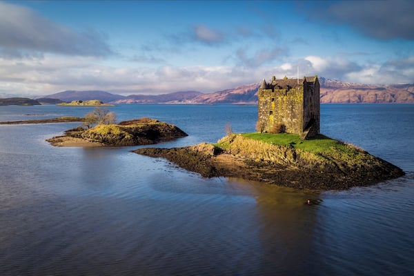 Let's go back to one of my favourite Scottish castles. Here is a photo of the Castle Stalker from the West Coast of Scotland captured with my drone. I cannot wait to return here for a sunset or sunrise.