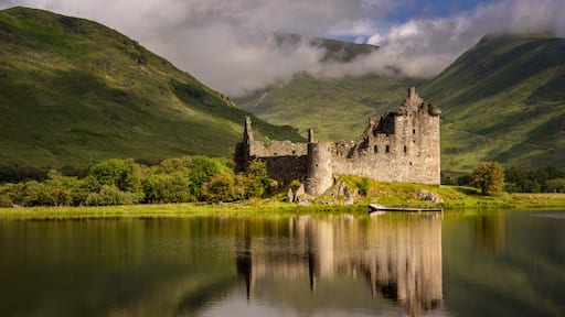 Reflection of Kilchurn Castle in Loch Awe, Highlands, Scotland