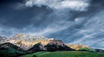 Ominous looking clouds over the mountains