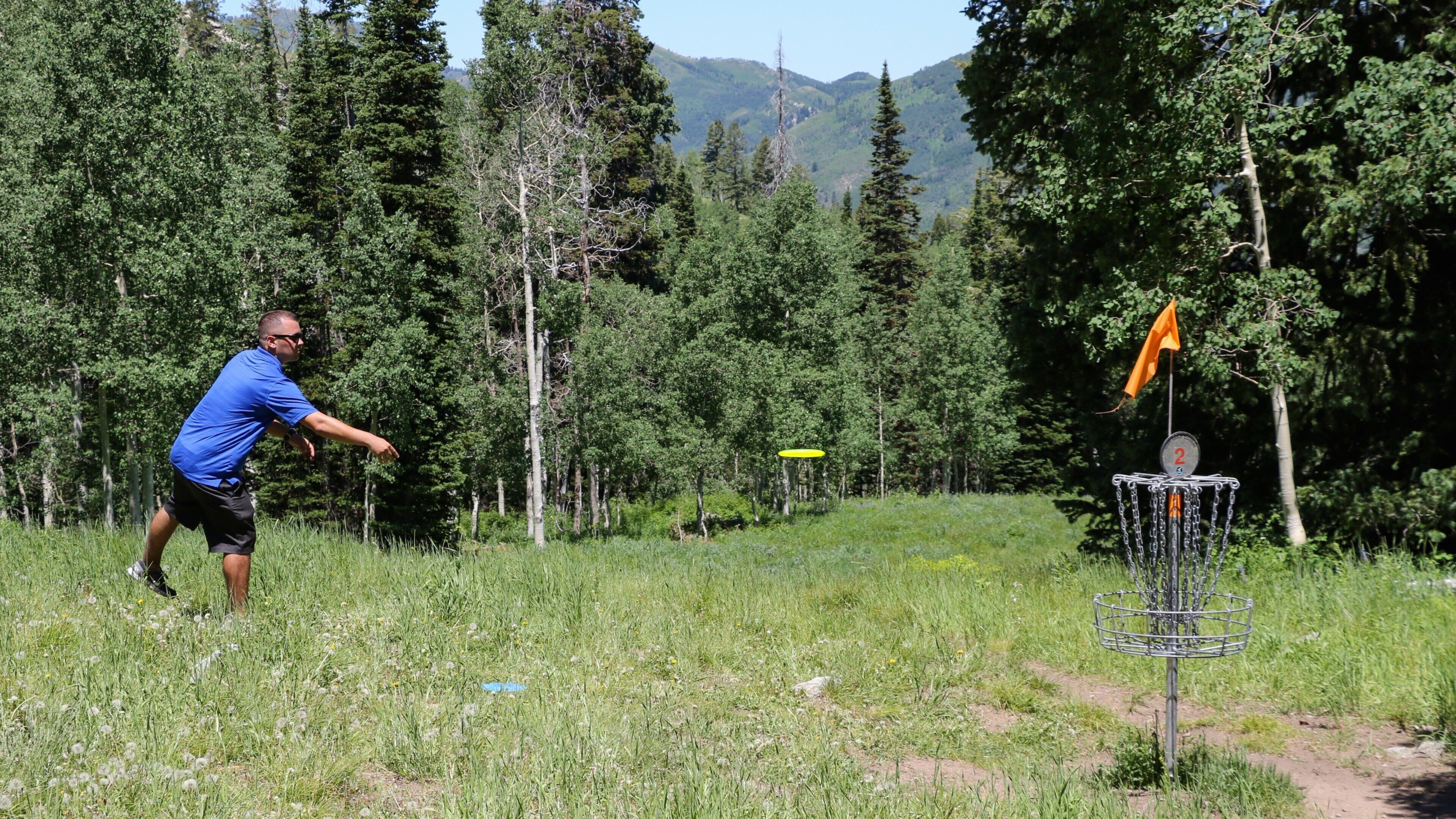 Solitude Mountain ofreciendo golf y escenas forestales