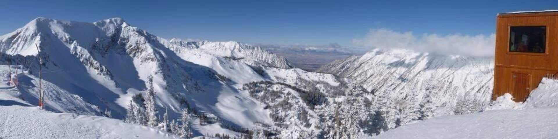 Great view down little cottonwood canyon