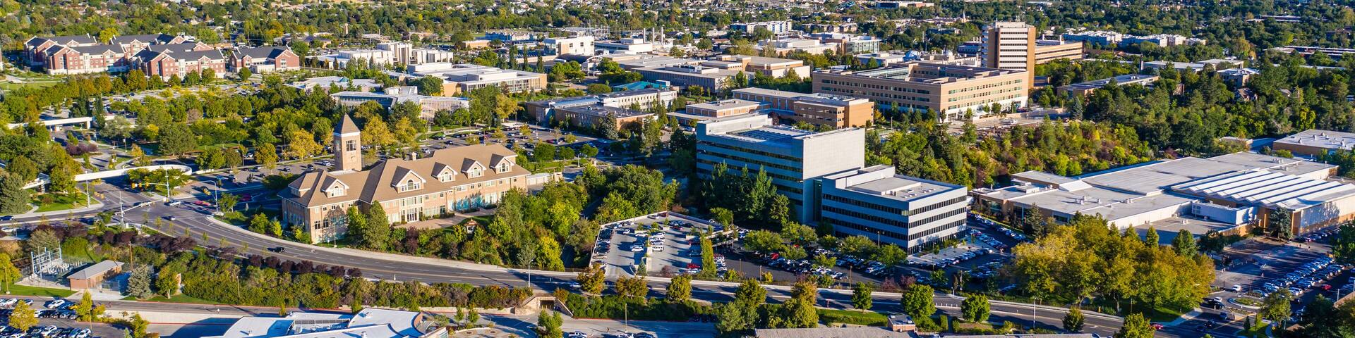 Downtown Provo BYU Campus Aerial 2