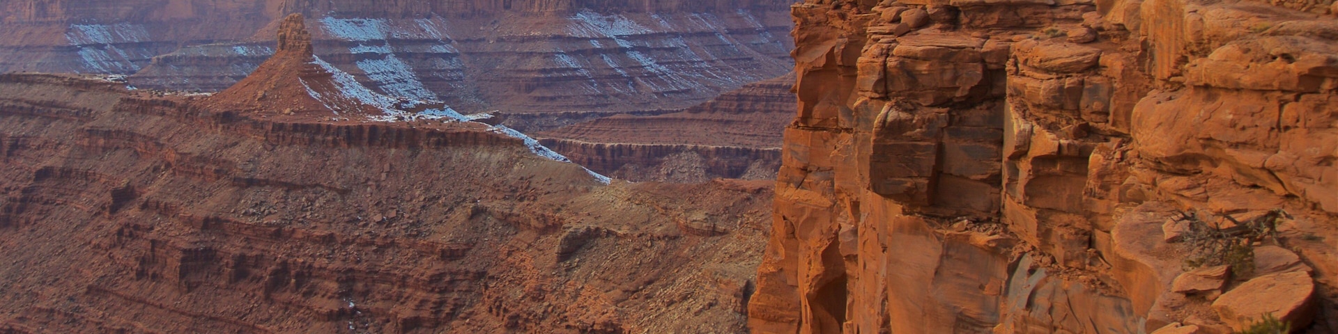 Dead Horse Point State Park which includes a sunset, a gorge or canyon and landscape views
