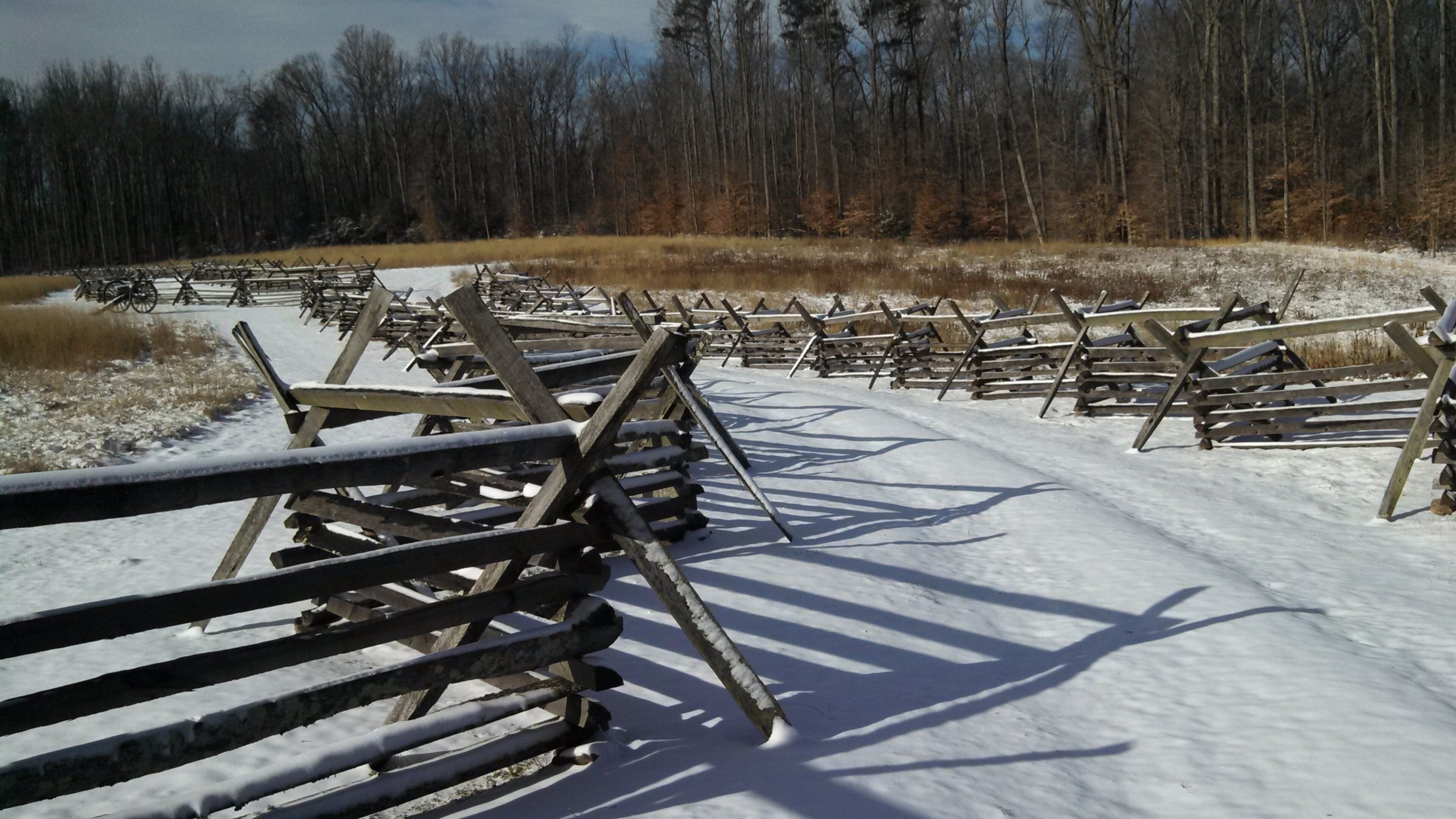 Richmond National Battlefield Park featuring snow and tranquil scenes