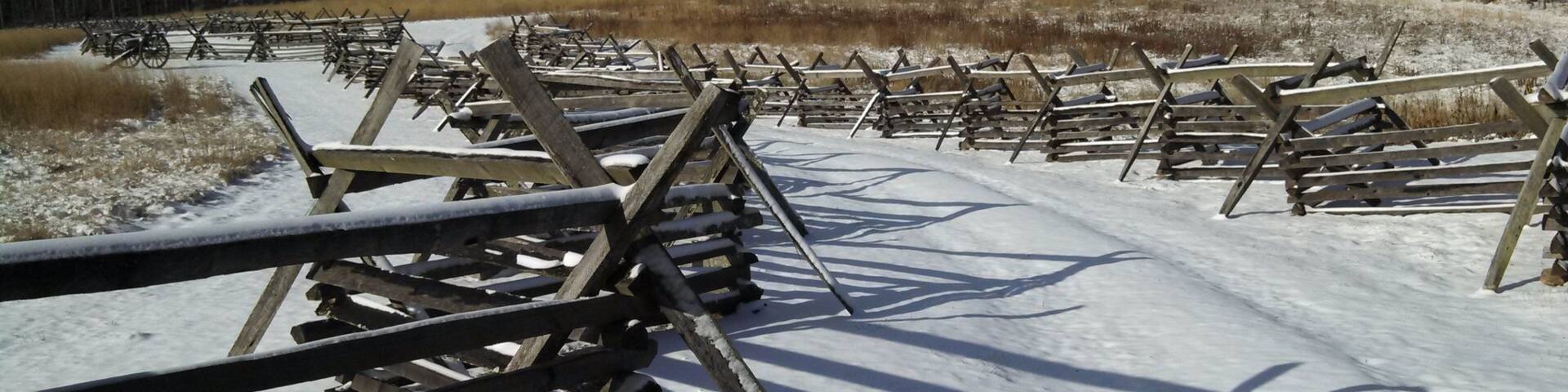 Richmond National Battlefield Park featuring snow and tranquil scenes