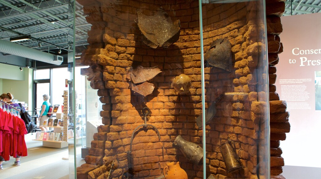 Historic Jamestowne featuring interior views and heritage elements