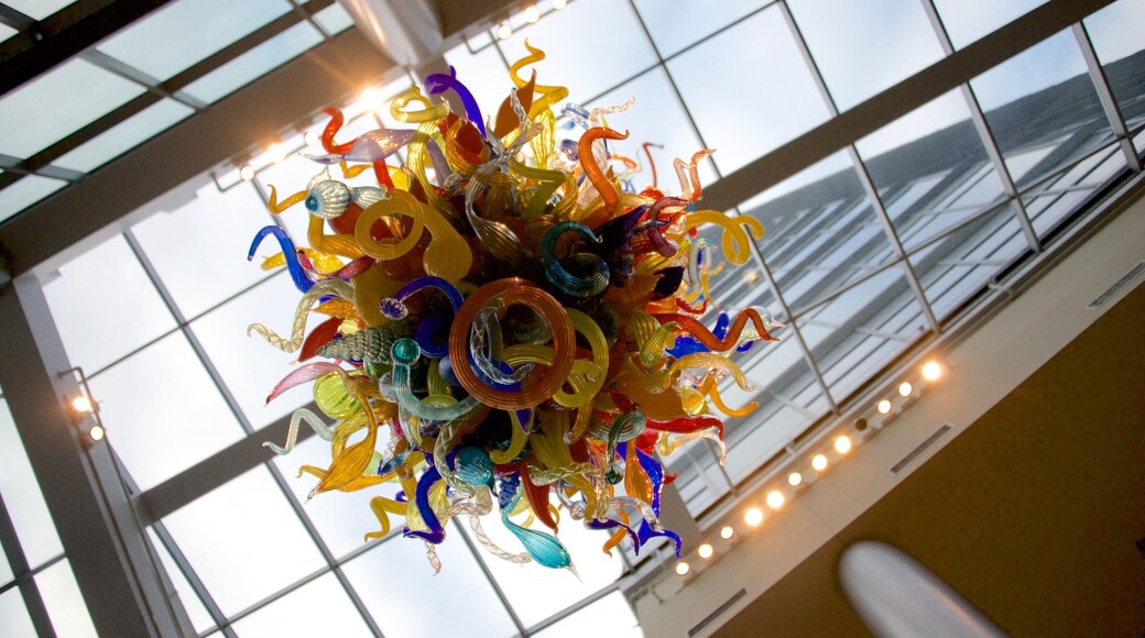 Lincoln Square featuring interior views and art