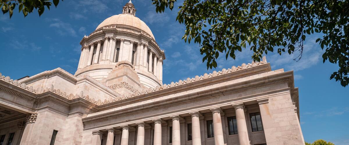 Washington State Capitol which includes heritage architecture and an administrative buidling