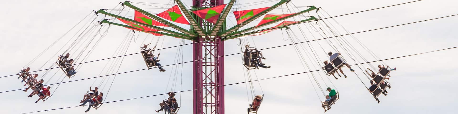 aerial carnival ride with swings