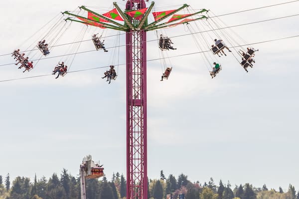 aerial carnival ride with swings