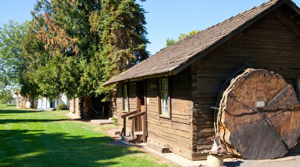 Old cabins at Fort Walla Walla, Washington, USA, 2015.