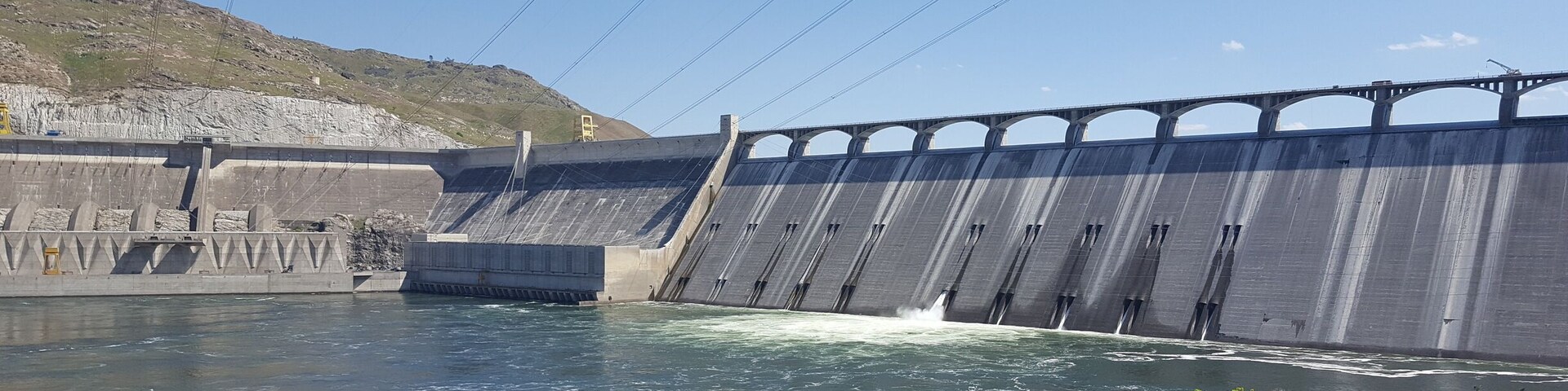The backside of the dam. They project a laser light show on it.  #SpringFun