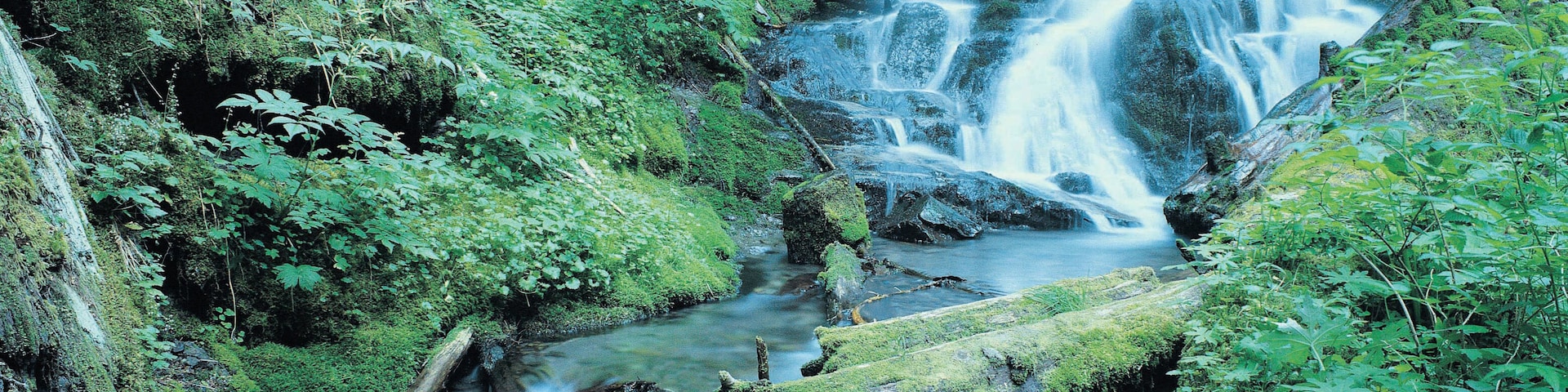 Waterfall by Spirit Lake, Gifford Pinchot National Forest, Wyoming, USA