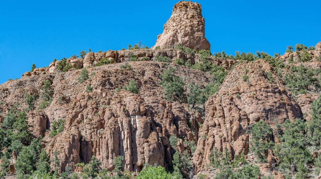 A volcanic tuff rock formation above Cherry Creek Campground in Quin Canyon Range Mountains, Lincoln County Nevada