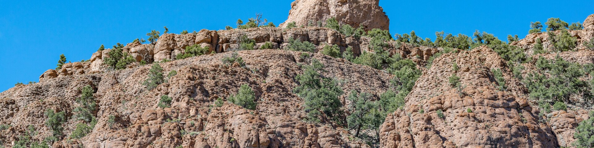 A volcanic tuff rock formation above Cherry Creek Campground in Quin Canyon Range Mountains, Lincoln County Nevada