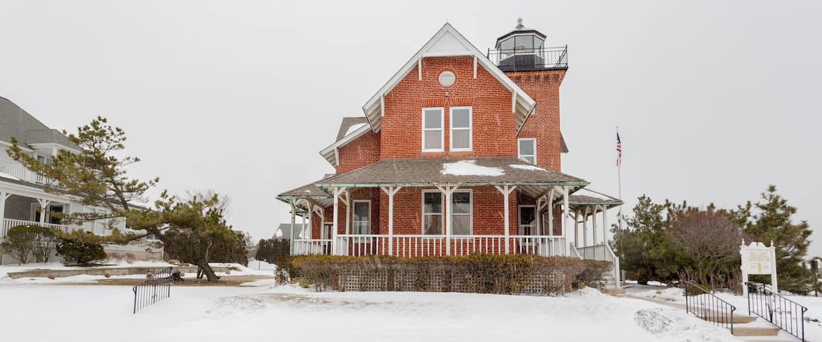 Sea Girt Lighthouse in the Snow