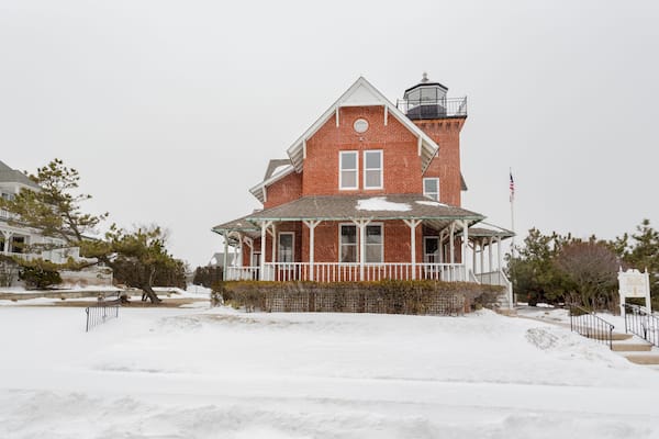 Sea Girt Lighthouse in the Snow