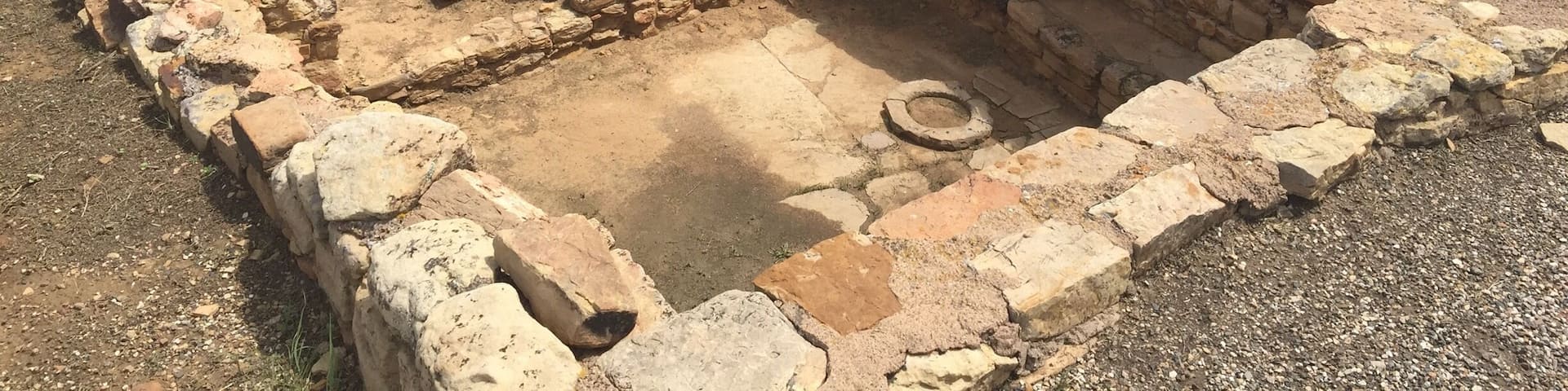 Ancient ruins of dwellings created by early Native peoples remain atop the Mesa of El Morro.
