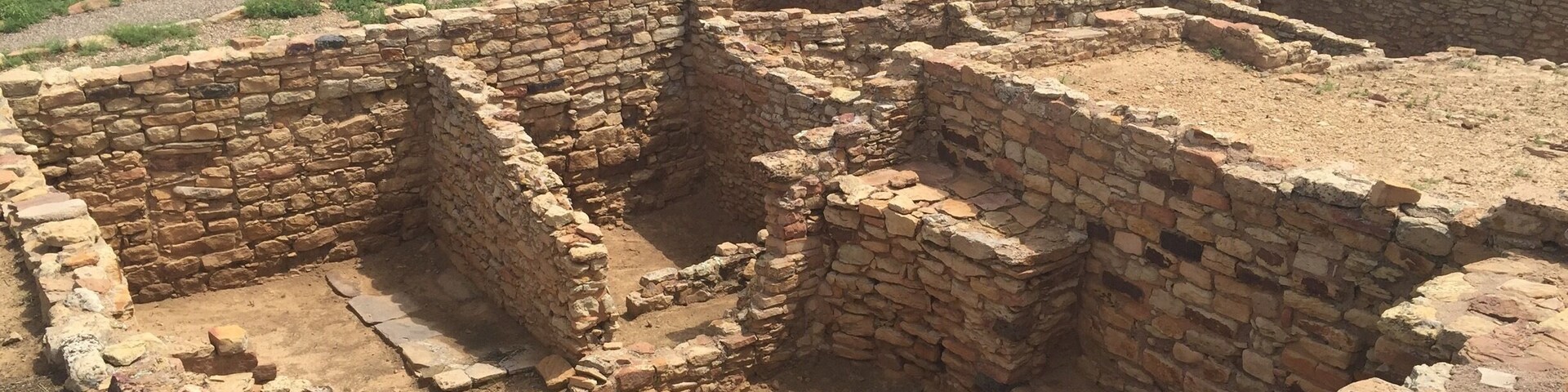 Ancient ruins of dwellings created by early Native peoples remain atop the Mesa of El Morro.
