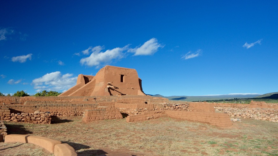 Pecos National Historical Park showing building ruins and heritage elements