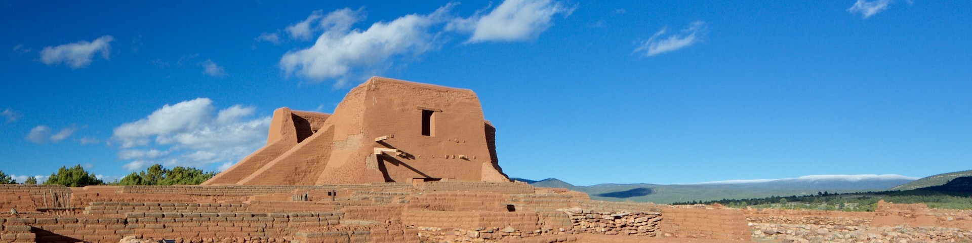 Pecos National Historical Park showing building ruins and heritage elements