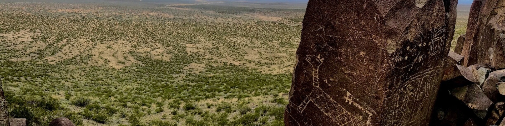 Three Rivers Petroglyphs between the Bosque Del Apache and White Sands. Three Rivers Petroglyphs are apparently thought to be one of the main concentrations of Petroglyphs in North America. Over 20,000 Petroglyphs have been cataloged and still counting. Unlike many other petroglyph sites with large panels on cliffs these petroglyphs cover all the rocks and boulders like carpet of pictures.