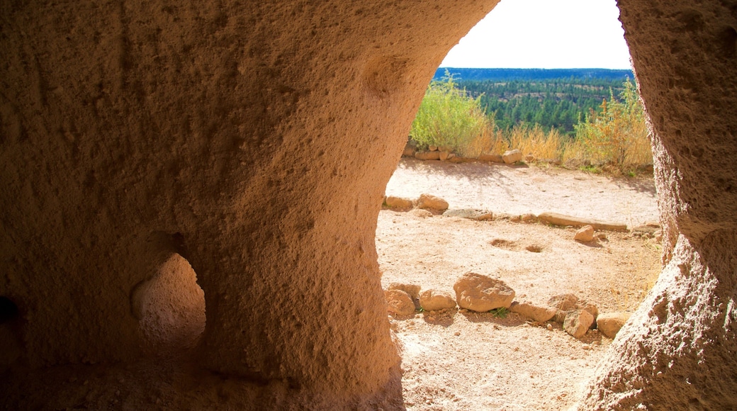 Puye Cliff Dwellings which includes tranquil scenes