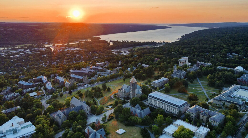 Cornell Sunset Aerial View