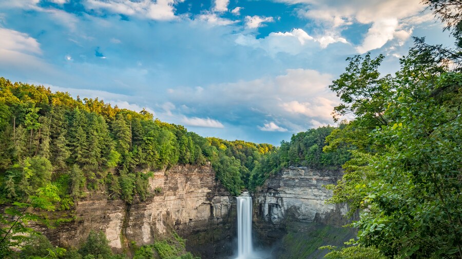 Taughannock Falls On A Cloudy Evening