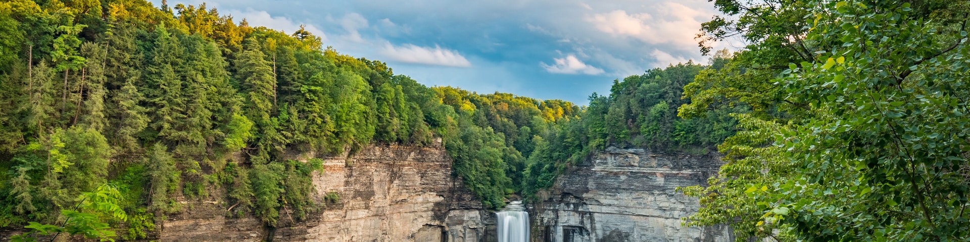 Taughannock Falls On A Cloudy Evening