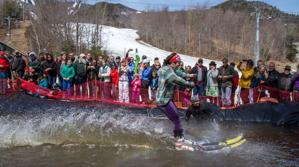 Whiteface Mountain which includes snow and snow skiing as well as an individual male