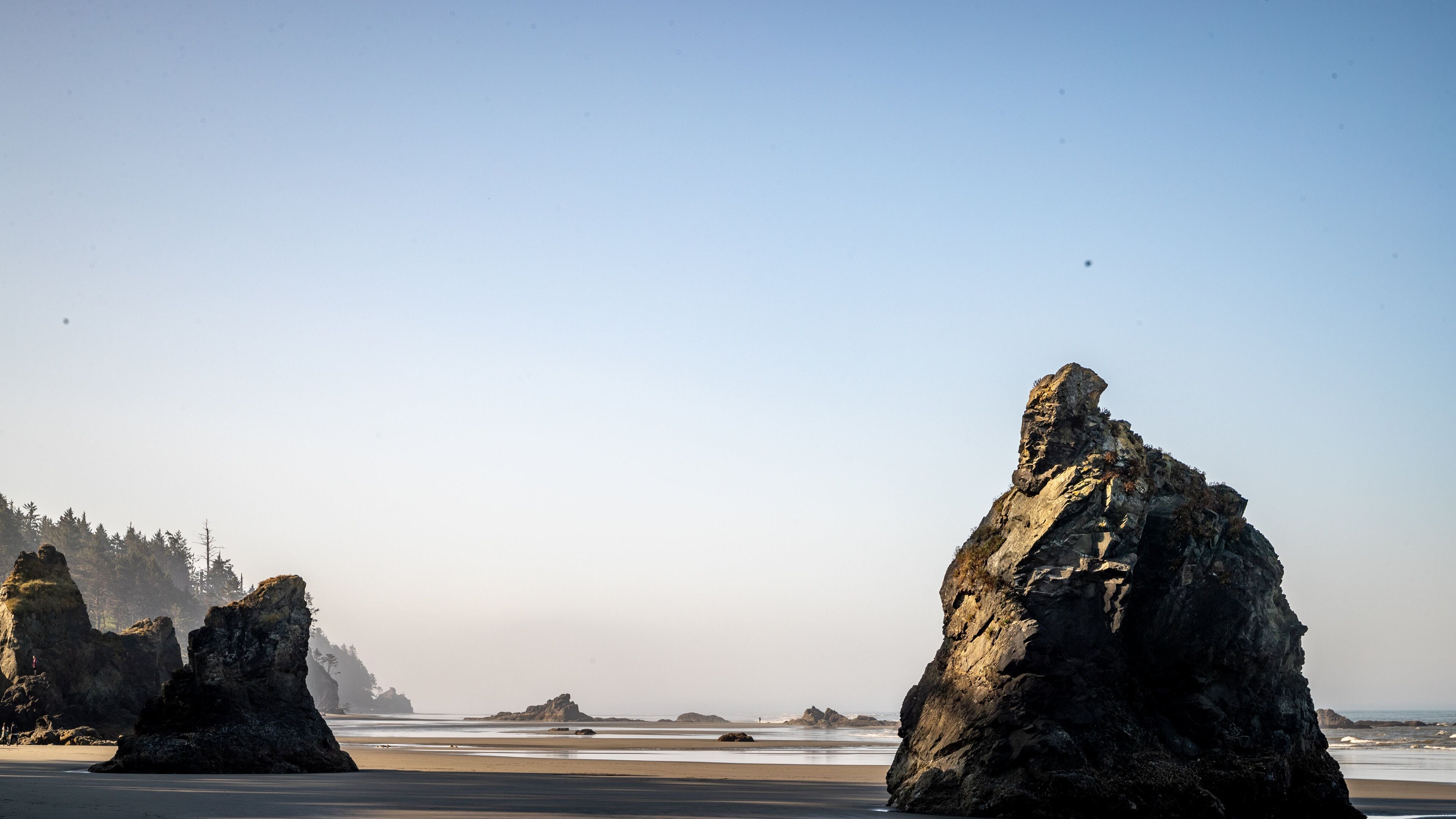 Ruby Beach featuring rugged coastline and general coastal views