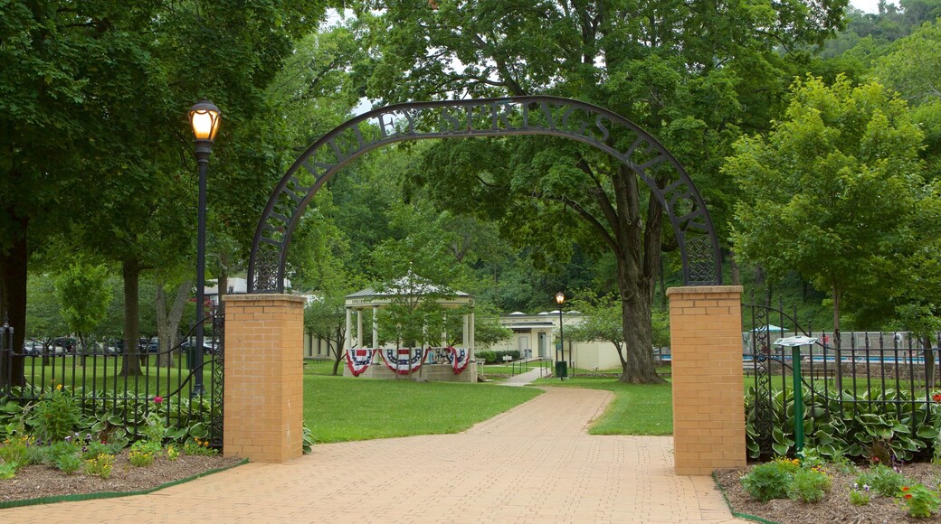Berkeley Springs State Park featuring a park