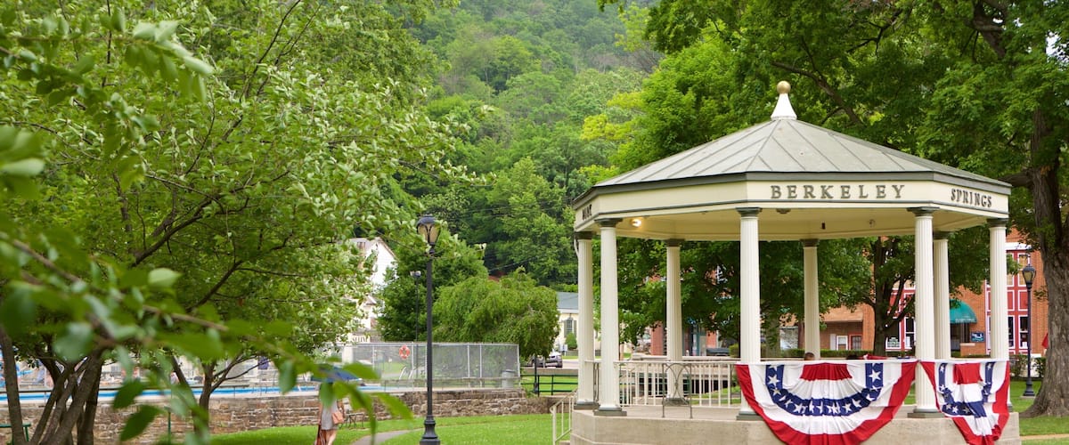 Berkeley Springs State Park which includes a park and heritage elements