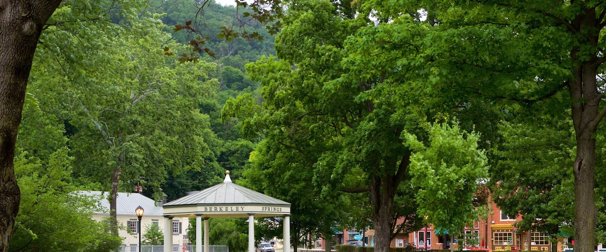 Berkeley Springs State Park showing a park