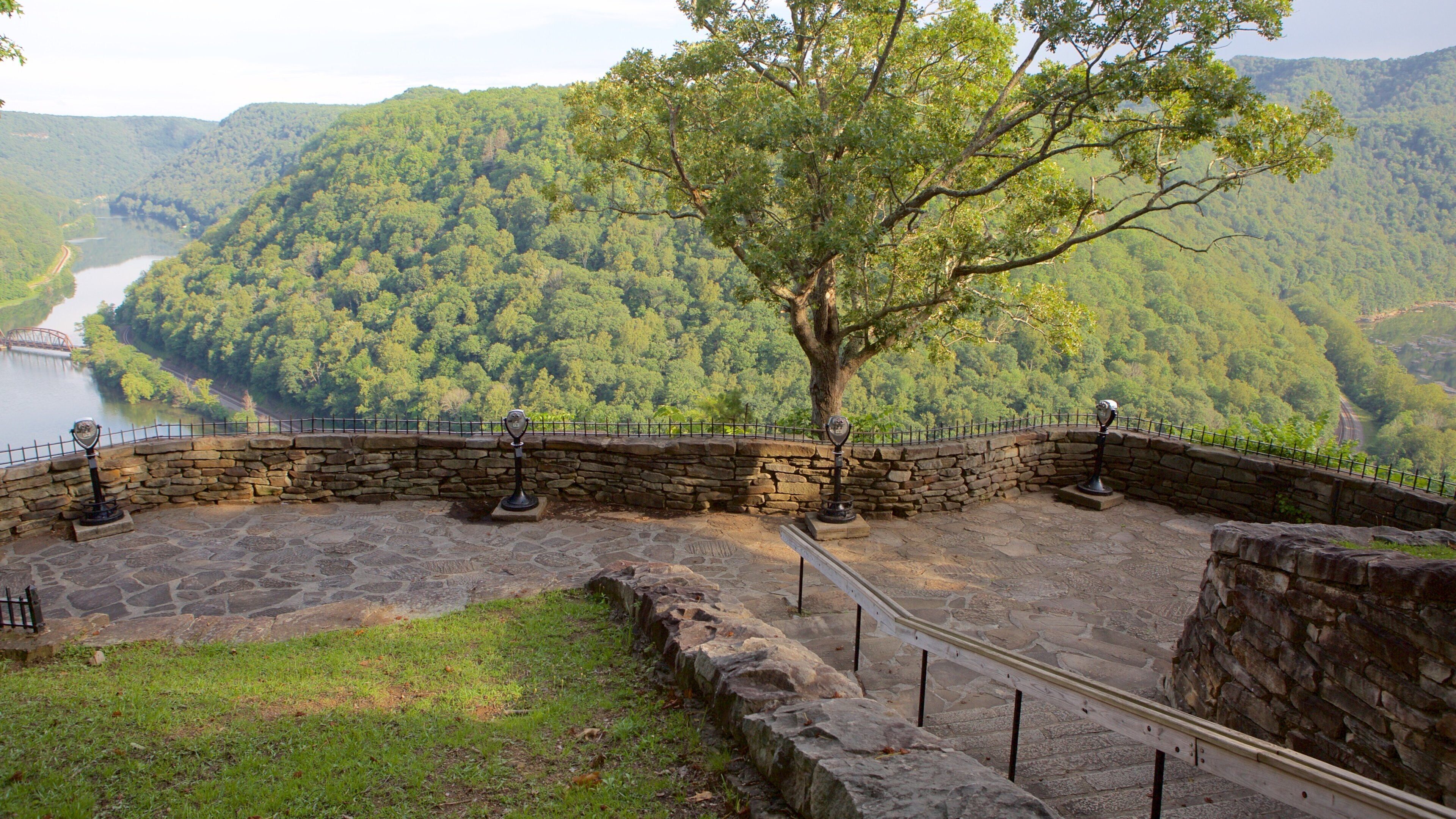 Hawks Nest State Park which includes tranquil scenes, views and mountains