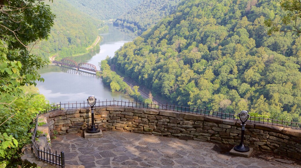 Hawks Nest State Park featuring a river or creek, views and tranquil scenes