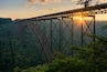 Sunset at the New River Gorge Bridge in West Virginia