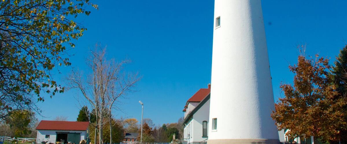 Vuurtoren van Wind Point inclusief een vuurtoren