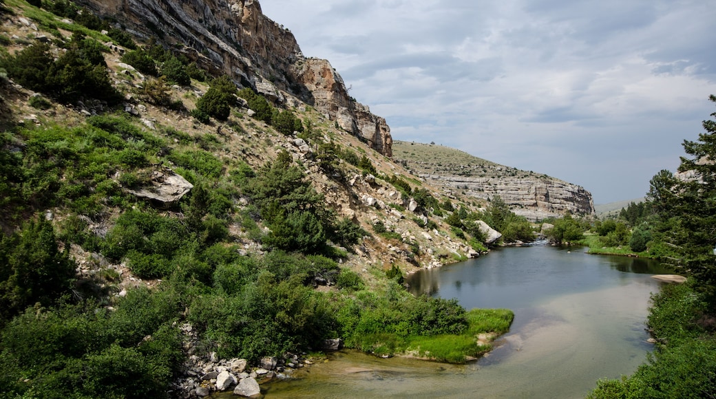 View of the Sinks Canyon, in Sinks State Park, near Lander, Wyoming in the summer