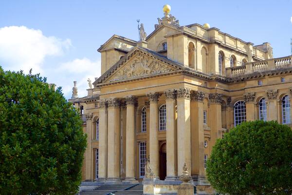 Blenheim Palace which includes heritage elements and heritage architecture