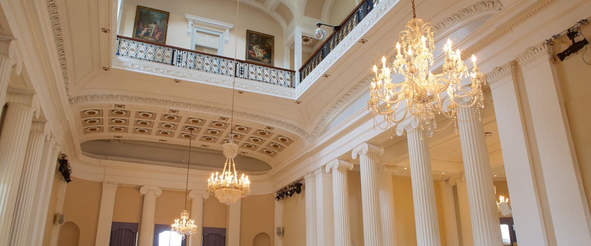 Pitville Pump Room featuring interior views, heritage elements and heritage architecture