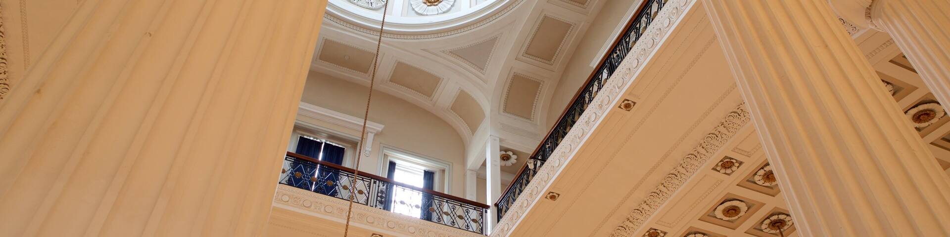 Pitville Pump Room which includes heritage elements, interior views and heritage architecture