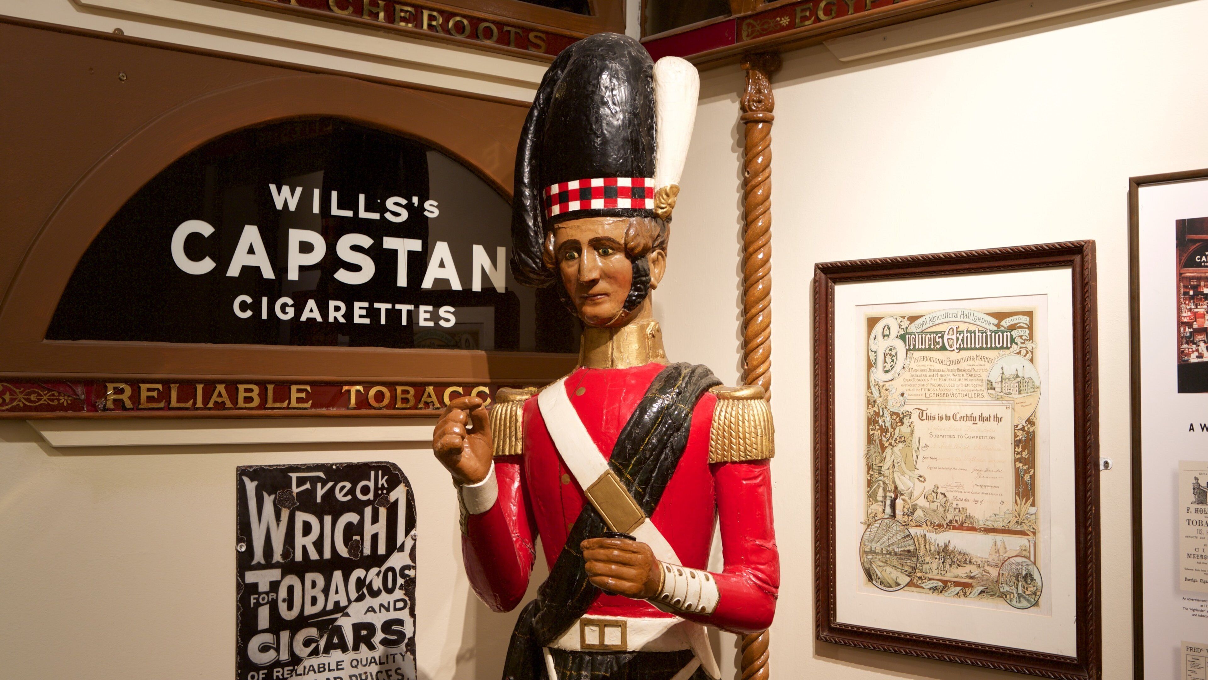 Cheltenham Art Gallery and Museum showing interior views and signage