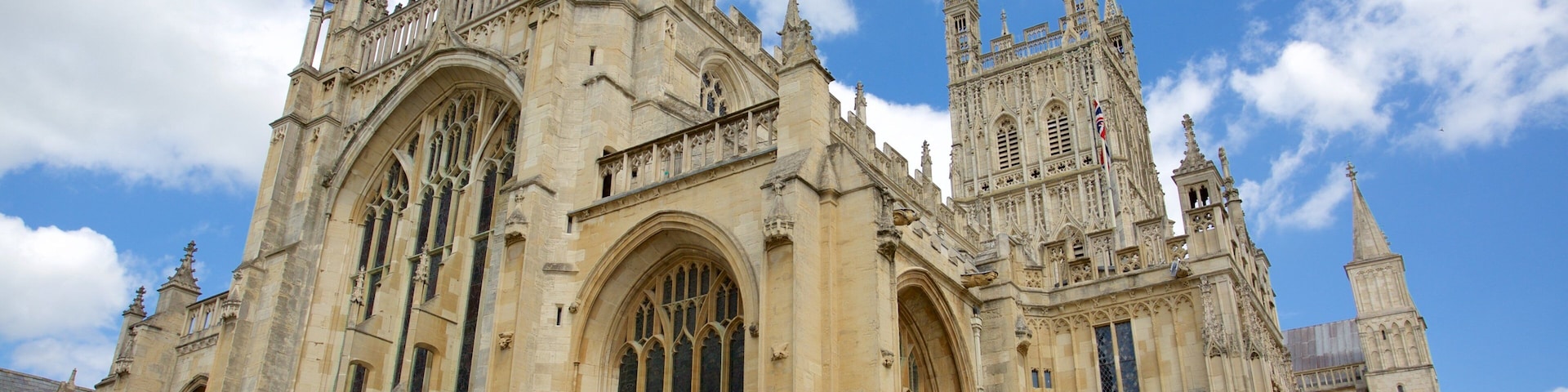Gloucester Cathedral featuring a church or cathedral and heritage architecture