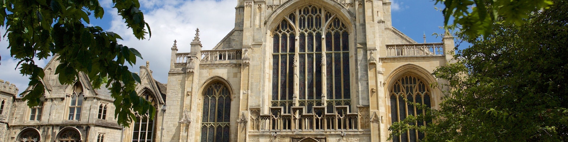 Gloucester Cathedral showing a church or cathedral and heritage architecture